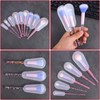 Jeffdad 20 Pcs Makeup Brush Covers, 5 Sizes Clear Make