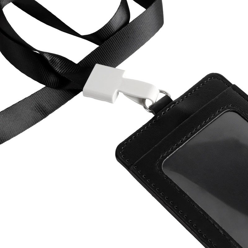 JAPCHET 30 PCS Sublimation ID Badge Holders, Vertical Leather ID