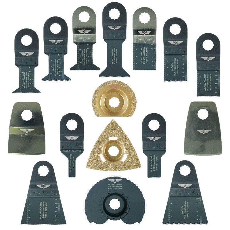 16 x TopsTools WXK16 Mix Blades Compatible with Worx Sonicrafter,