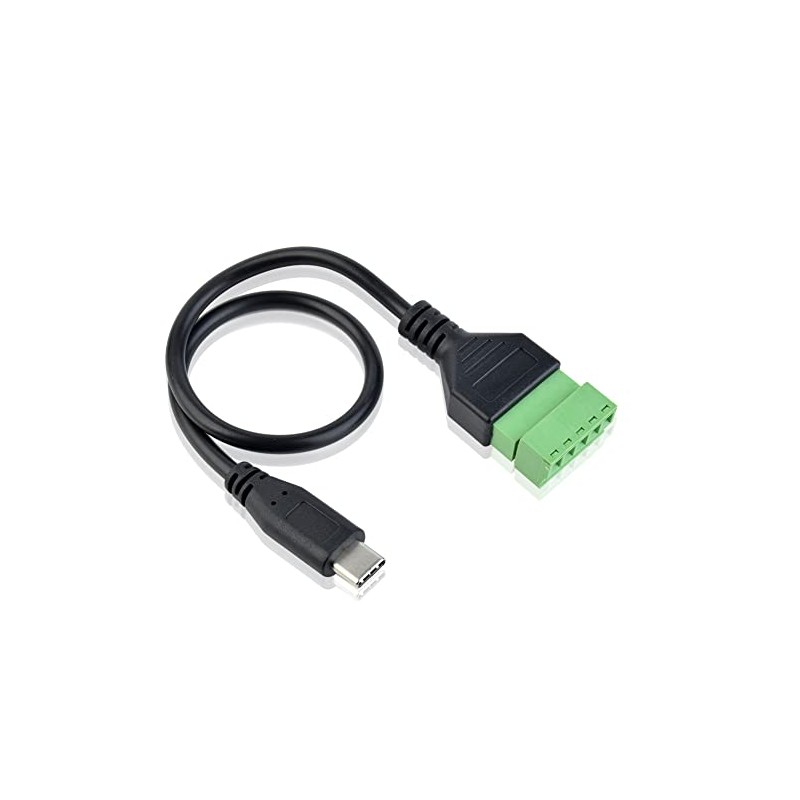 euroharry 30 cm USB Type-C to 5 Pin Screw Terminal