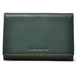 Takeo Kikuchi Tenero Men's Business Card Case, Large Capacity, Online Limited, Genuine Leather, Cowhide Leather, 52, Green