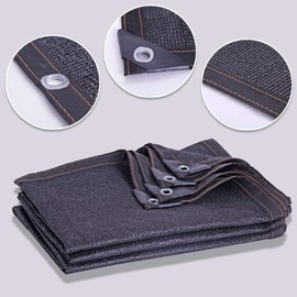 Sunblock Shade Cloth with Grommets,75% Black Sun Shade Fabric for Plant Cover/Greenhouse/Barn/Kennel/Pergola Cover/Swimming Pool/Canopy