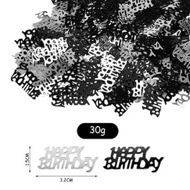 30G Confetti Sequins, Happy Birthday Confetti, Birthday Table Decoration, Black Confetti Happy Birthday, Birthday Party Throw Confetti