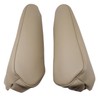 NLQR Replacement 2Pcs Seat Armrest Covers Microfiber Leather Ivory Tan