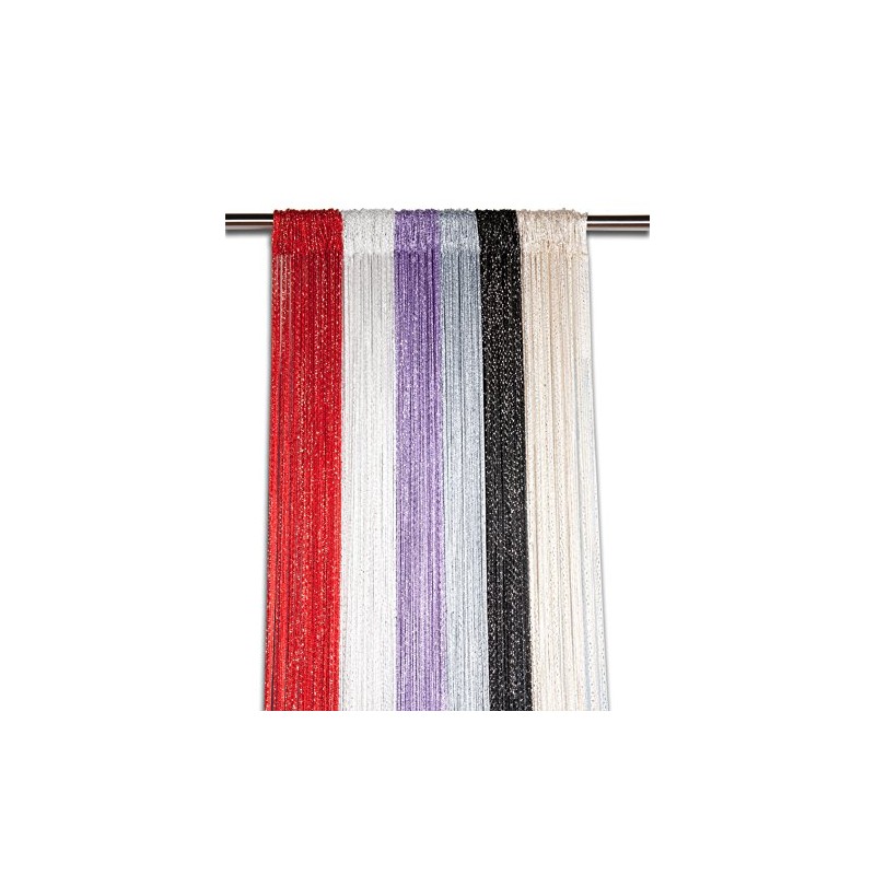 John Aird Jazz Glitter String Curtain Panel (Cream)