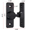 Wocoe 3 Packs Barn Door Latches,Black 90 Degree Gate Lock,Flip