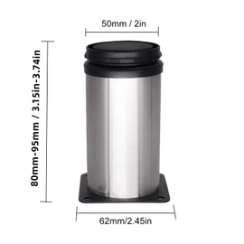 Eidoct 8 Pcs 80mm Adjustable Legs, Stainless Steel Heavy Duty Metal Furniture Feet with 32 Pcs Screws, Stainless Steel Adjustable Feet Kitchen Cupboard Sofa Beds Furniture Legs 3.2INCH