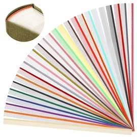 26PCS Book Binding Headbands Endbands, 11.8 Inches Long 0.6 Inch Wide Bookbinding Headbands 24 Colors Cotton Binding Kit for Bookbinding, Books Decor for Beginners DIY School Supplies