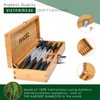 Bamboo Kitchen Knife Holder Lock Box - Knife Drawer Organizer