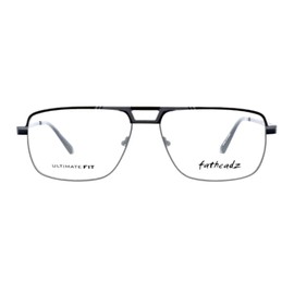 Fatheadz Eyewear - Oversized Eyewear For All| Metal | Frame Width 130mm (5.12in)| Polarized Grey-Green Lens, RX Ready | Collateral Black/Gunmetal