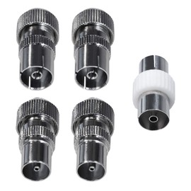 Coaxial Distributor 2-Way, Antenna Distributor, BK Splitter 0-1000 MHz for DVB-T/BK, T-Adapter Splitter for Cable TV + 5 x TV Aerial Coaxial Plugs