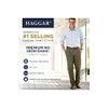 Haggar Men's Premium No Iron Khaki Classic Fit Pleat Front