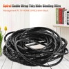 Spiral Cable Wrap, 1/4" 32ft Black Spiral Wire Wrap Tube