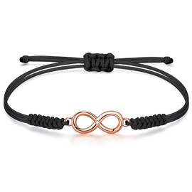 JENDEAR SHINE Infinity Bracelet for Women, Hand Braided Rope Infinity Charm Bracelet, Valentine's Day Mother's Day Birthday Jewelry Gift