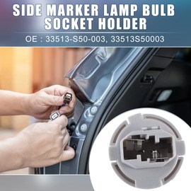 A ABSOPRO No.33514-S50-003 Car Left Right 3rd Brake High Mount Tail Stop Light Bulb Lamp Socket Holder for Honda Accord 98-17 for Honda Civic 99-12
