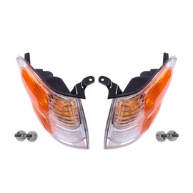 Pair Turn Signal Light Compatible with Halogen Toyota Tundra Sequoia 2004 Plastic Lens Left & Right Side Signal Lamp Assembly of 2, Replace 81520-0C020 81510-0C020