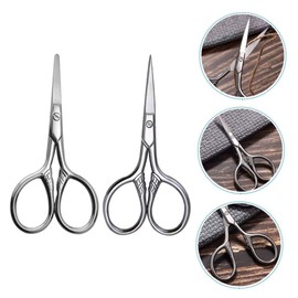Healeved 10pcs Stainless Steel Eyebrow Scissors Precision Trimming Tools for Beard and Eyebrow Grooming Includes Pointed and Tips and Easy to Use for Men