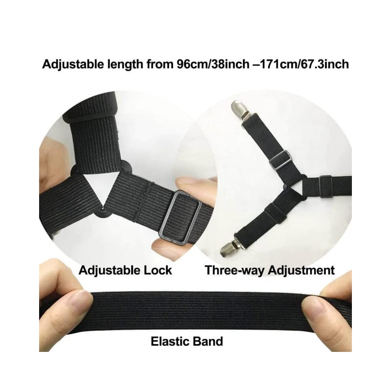 Harrington Marley 2 Pack Adjustable Sheet Straps | 4 Way