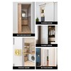 goldenwarm Brushed Gold Square Pocket Door Lock with Indicator, Pocket