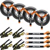 Bolvixor 4 Pack Car Tie Down Straps for Trailers -