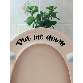 Funny Toilet Seat Sticker - Bathroom Stickers - Toilet Decorations - Funny Stickers - Bathroom Wall Stickers - Toilet Stickers - Bathroom Accessory (Black)