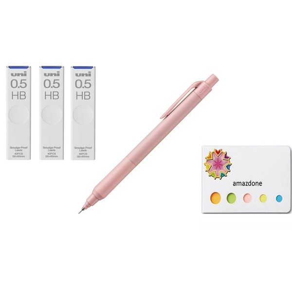 amazdone uni Kurutoga KS 0.5mm Mechanical Pencil Coral Pink (M5KS1P.66)+uni