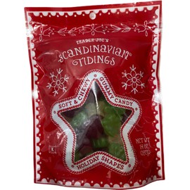 Trader Joe's Scandinavian Tidings Gummy Candy in Holiday Shapes - Kosher & Gluten Free 14 OZ Bag