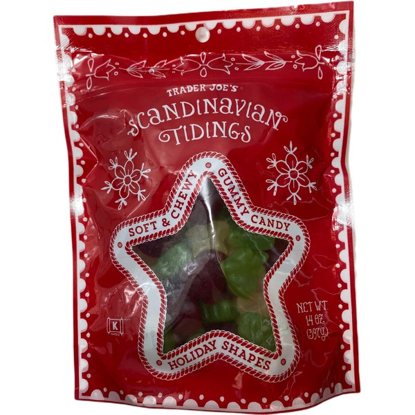 Trader Joe's Scandinavian Tidings Gummy Candy in Holiday Shapes -
