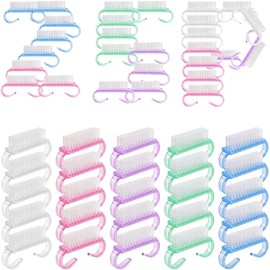 Set de 25 Cepillos para Uñas, Cepillos de Limpieza de Uñas y Pies, Cepillos de Manicura y Pedicura con Mango Ergonómico, Multicolor, para Salón y Uso Personal, para Hombres y Mujeres