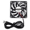 DIANN 2pcs 8010 Cooling Fan 5V 0.27A USB 80x80x10mm Brushless