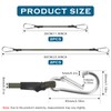4Pcs Carabiner Bungee Cord, 30/60cm Heavy Duty Elasticated Cords, Outdoor