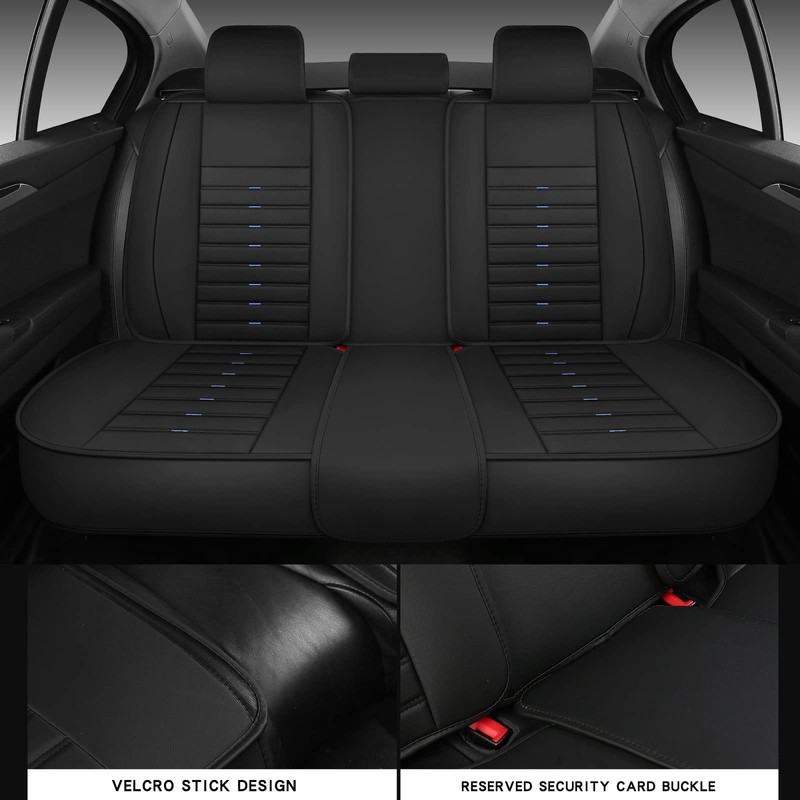 OUTOS Luxury Leather Auto Car Seat Covers 5 Seats Full
