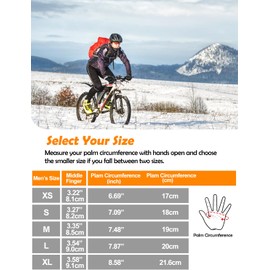 LOUXPERT Waterproof Winter Gloves for Men Women Cold Weather Running Hiking: Water Proof Touch Screen Snow Gloves Small, Thermal Warm Touchscreen Gloves Phone Texting Bike Driving Black