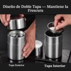 Recipiente Hermético de Acero Inoxidable, Lata de Cocina con Tapa