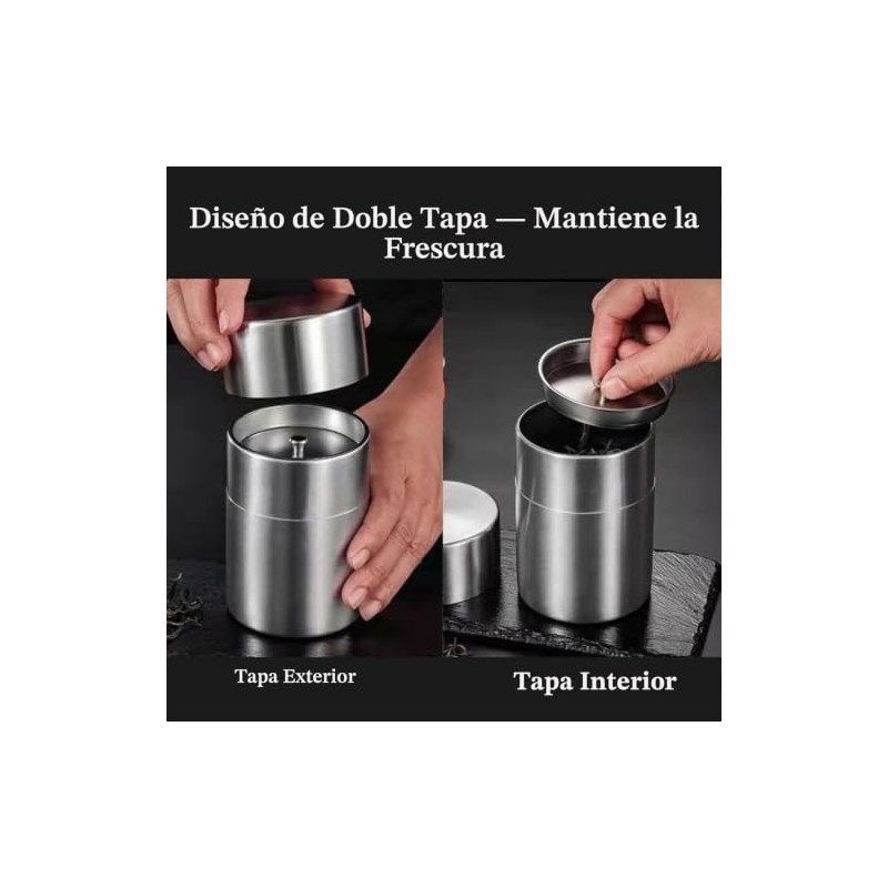 Recipiente Hermético de Acero Inoxidable, Lata de Cocina con Tapa