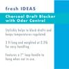 Fresh Ideas Charcoal Odor Control Draft Blocker and Door Guard