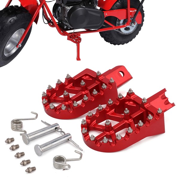 Funparts Mini Bike Foot Pegs Footrest Bracket Set MX Style