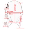Motorcycle Windshield Deflector with Bracket Double Bubble Windscreen Fit for
