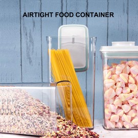 Cozey Daily Food Storage Airtight Container Milky Powder Formula Dispenser with Spoon BPA-Free Airtight Jar, No Scraper Design, 2000ml, Square