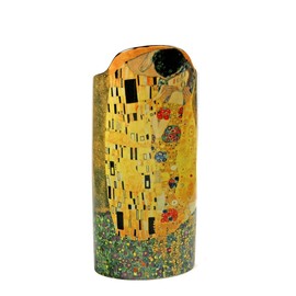 Parastone The Kiss Lovers Embrace Ceramic Round Yellow Orange Flower Vase Gustav Klimt Wedding 9H