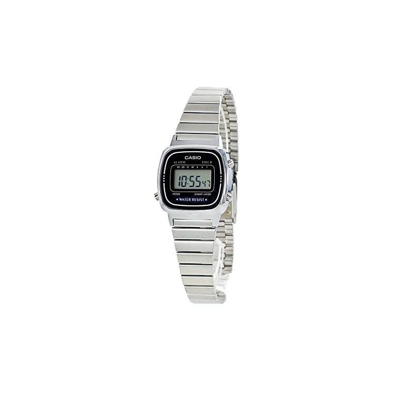 CASIO LA670WA-1A2JF Women's Chippukashi Casio Standard Silver Digital Wristwatch, Bracelet