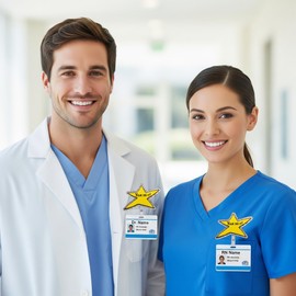 Funny Nurse Badge Reel, Cute Work Badge Holder Retractable Alligator Badge Clip, Nurse Doctor ID Name Badge Clip for Nursing Student RN CNA LPN Medical Worker Teacher & Office Staff(Your did it)