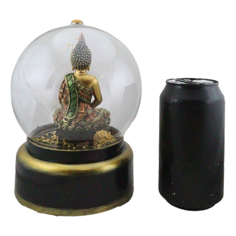 Eastern Enlightenment Buddha Meditating Air Powered LED Light Golden Water