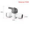 Qrity 1/4" Inline Tap/Shut-Off Valve/Isolation Valve, Reverse Osmosis Water Filtration