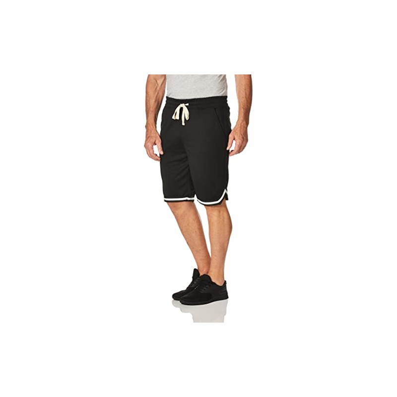 WT02 Pantalones Cortos de piqué para Hombre, Negro, Large