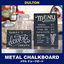 Dulton K955-1264-27 Metal Chalkboard 27 Tabletop Type Chalkboard Stand, Magnet, Height 10.6 inches (270 mm), Width 8.3 inches (210 mm), Depth 5.5 inches (140 mm)