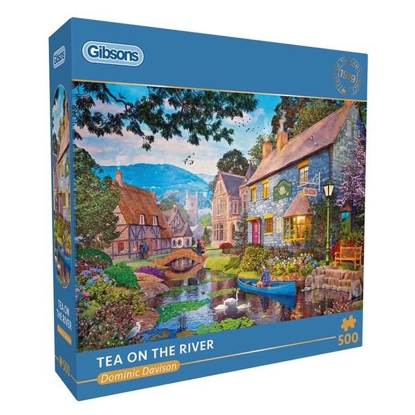 Gibsons Tea on the River 500 Piece Jigsaw Puzzle for