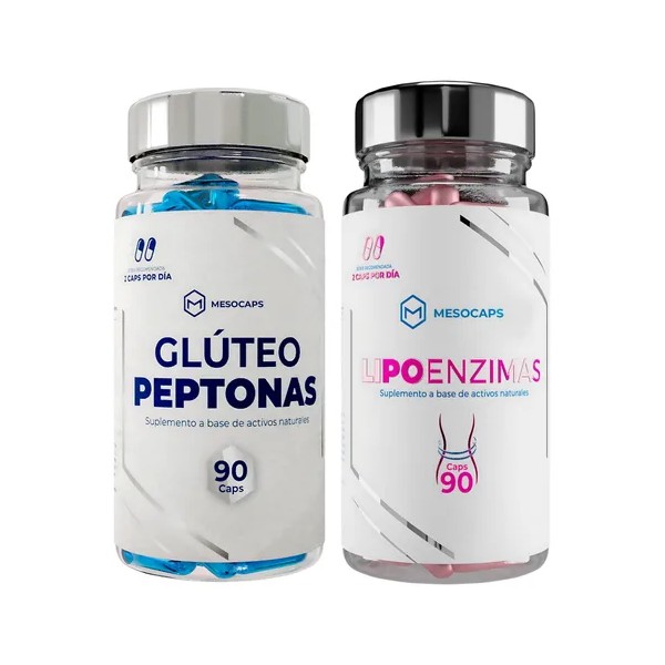Kit Glúteo Peptonas + Lipoenzimas 90 Cápsulas