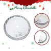 WEWILL 48ââ‚¬ââ‚¬ Luxury Silvery Christmas Tree Skirt with Satin Border