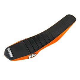 KTM 2008-2018 Ktm 690 Enduro R SMC Seat Cover ORANGE SIDES w/ BLACK PLEATS LOGO #235